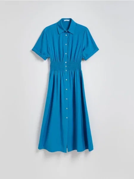 Reserved Sukienka szmizjerka niebieski