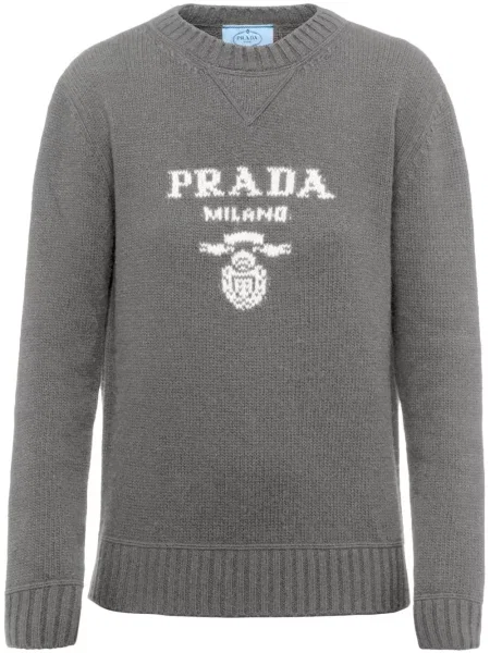 Pulover Prada din cașmir gri