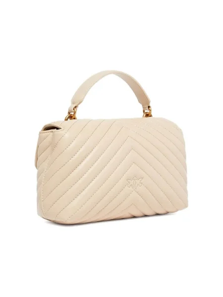 Pinko crossbody kabelka dámska kožená béžová