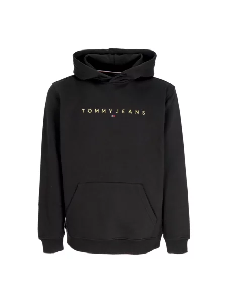 Bluza z kapturem Tommy Jeans z kapturem czarna