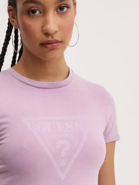 Тениска Guess Originals лилаво виолетово