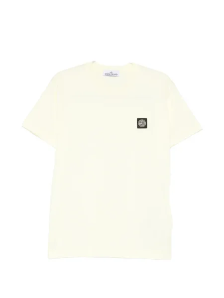 Tricou Stone Island cu decolteu rotund cu strasuri scurt
