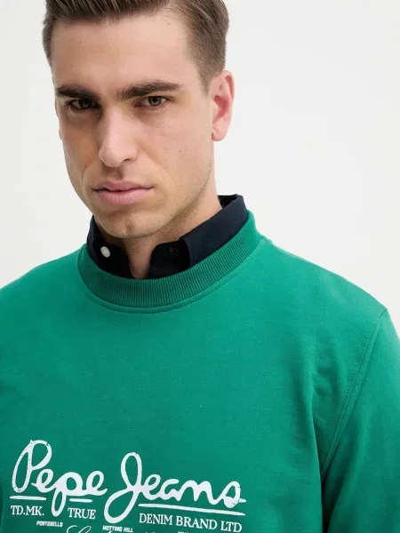 Pepe Jeans melegítőfelső DUMAS CREW zöld