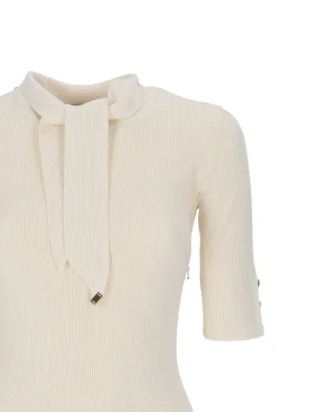 Rochie mini Elisabetta Franchi cu funde tricotate