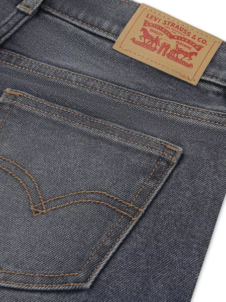 Levi's дънки wide leg за деца HIGH RISE BAGGY сиво