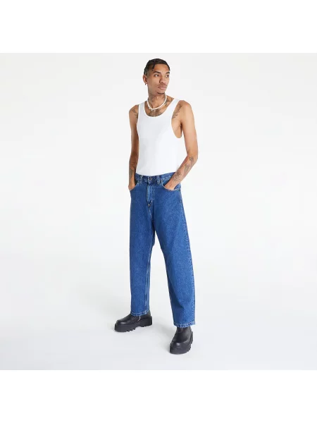 Nadrágok Carhartt WIP Brandon Pant Blue Stone Washed S kék