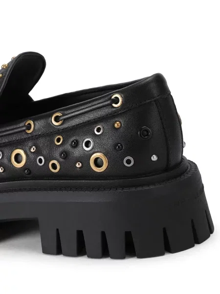 Кожаные мокасины Kurt Geiger London с шипами чанки