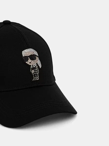 Кепка Karl Lagerfeld с аппликацией черная