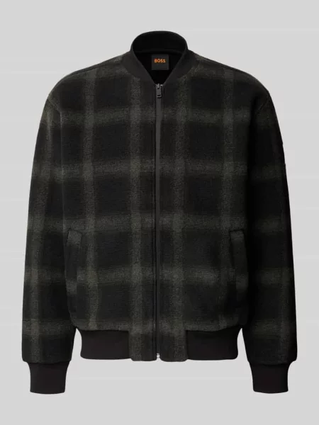 BOSS Orange bomberka z dodatkiem wełny Ze_CheckBomber czarny