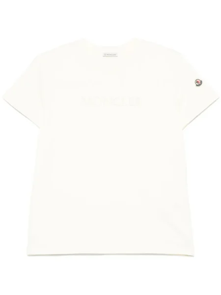 Tricou Moncler cu broderie alb