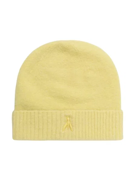 Patrizia Pepe czapka beanie z wełną żółta