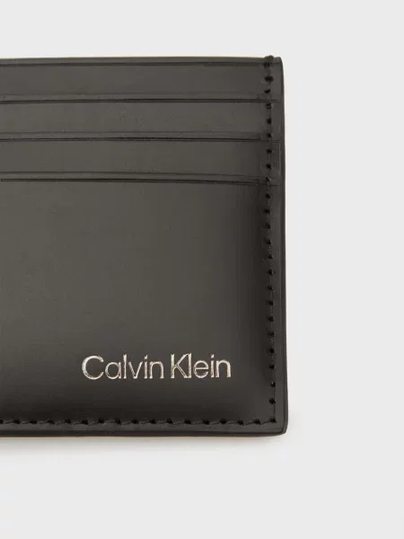 Кожаный кошелек Calvin Klein черный