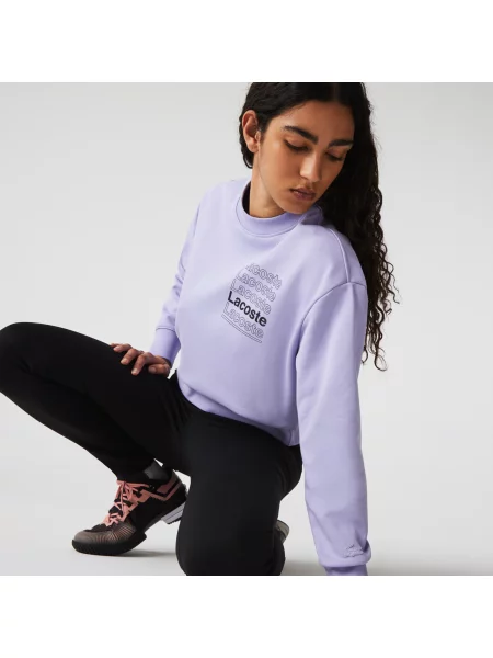 Lacoste толстовка LiVE з круглим вирізом фіолетова
