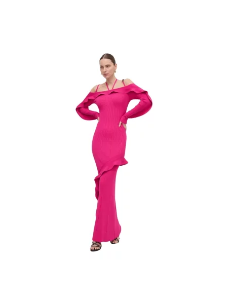 Sukienka jeansowa Versace Jeans Couture różowa