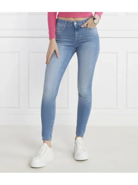 Tommy Jeans Blugi NORA | Skinny fit | mid waist albastru