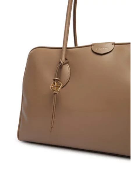 Calvin Klein Kabelka Emblem Trio Large Work Bag béžová