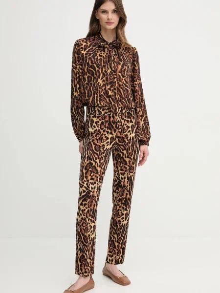 Штани Joseph Ribkoff облягаючі висока посадка коричневий