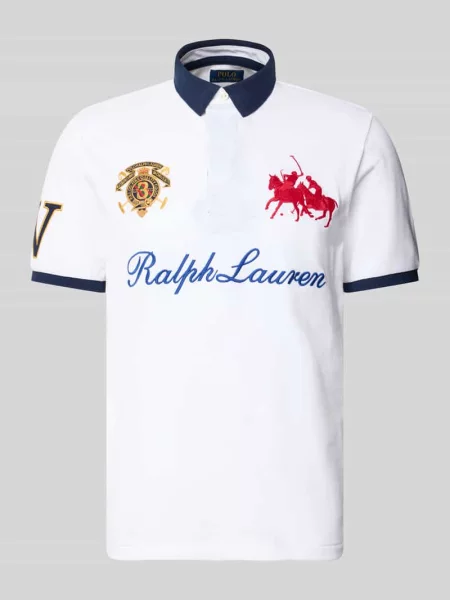 Koszulka polo Regular Fit z czystej bawełny Polo Ralph Lauren białe