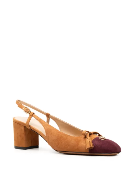 Pantofi cu toc Valentino Garavani slingback maro