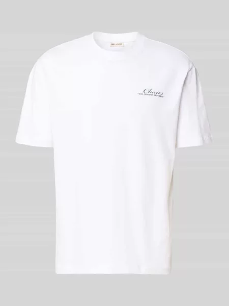 T-shirt o kroju regular fit z czystej bawełny ekologicznej model FRED LIFE' Only & Sons biała