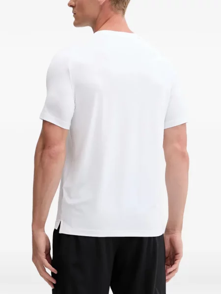 Тениска Ea7 Emporio Armani с принт с кръгло деколте бяло