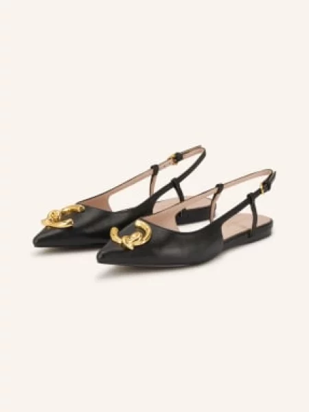 Coccinelle Baleriny Typu Slingback schwarz czarne