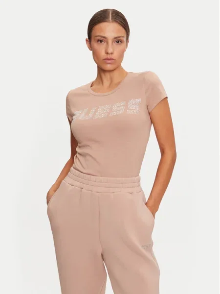 Тениска Guess KIARA бежово