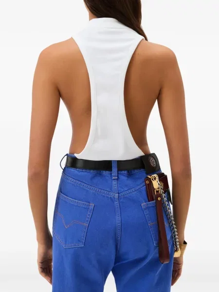 Vestă Versace din jerseu alb