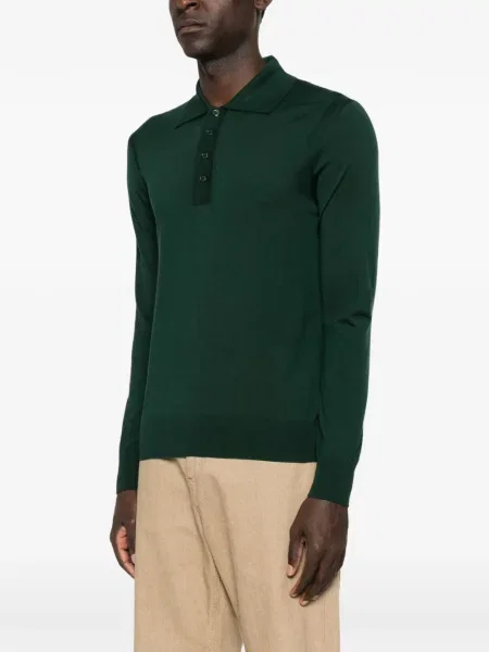 Lung tricou polo Paolo Pecora verde