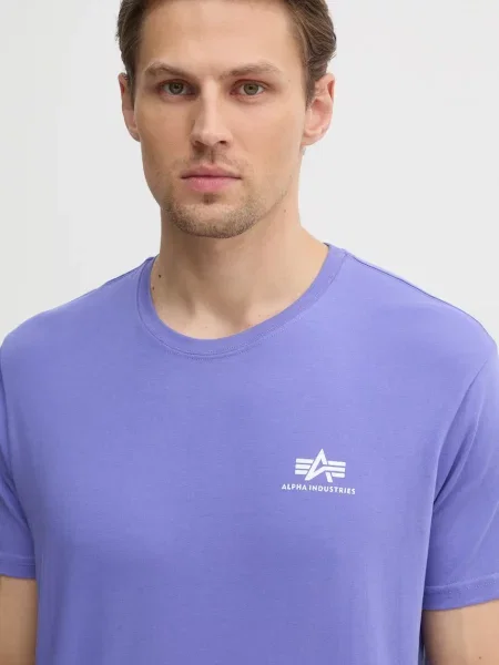 Тениска Alpha Industries с принт черно