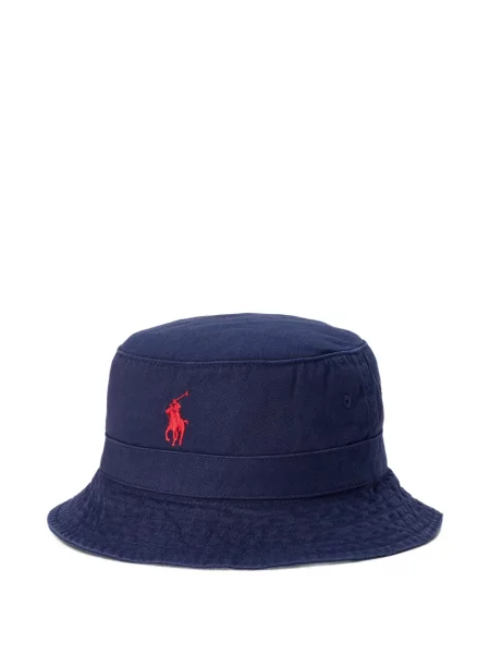 Tricou polo Polo Ralph Lauren cu glugă cu blană cu broderie roșu