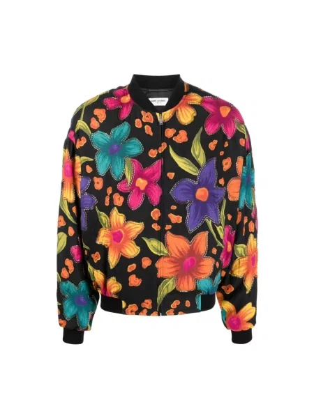 Kurtka bomber Saint Laurent typu teddy