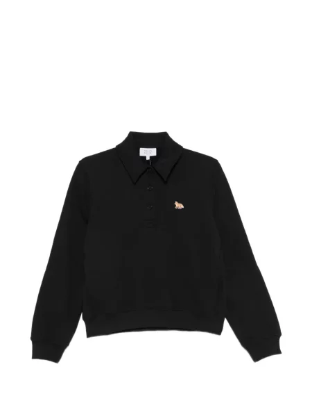 Tricou polo Maison Kitsune negru