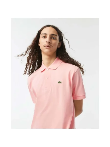 Koszulka polo Lacoste różowa