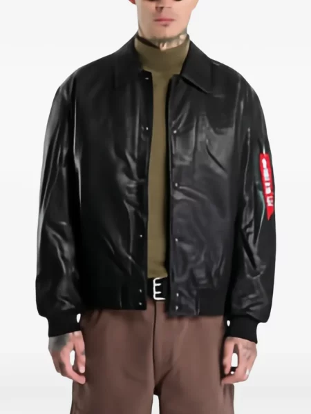 Geacă bomber Alpha Industries cu autograf negru
