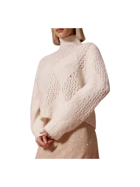 Sweter z golfem Ballantyne biały