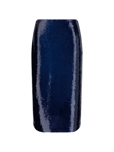 Fustă tip creion Tom Ford cu paiete albastru