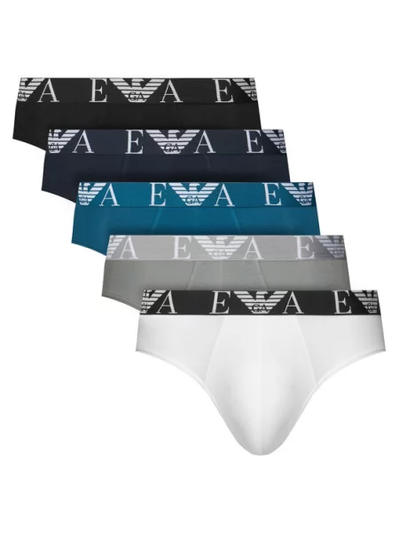 Emporio Armani Nohavičky modrá / námornícka modrá / svetlosivá / čierna biela