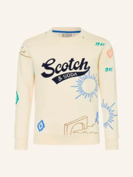 Scotch & Soda Mikina krémová / lososová zelená