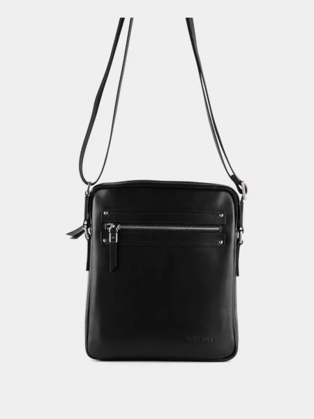 Кожаная сумка через плечо Leberdes черная