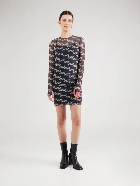 HUGO Rochie de zi Gri negru