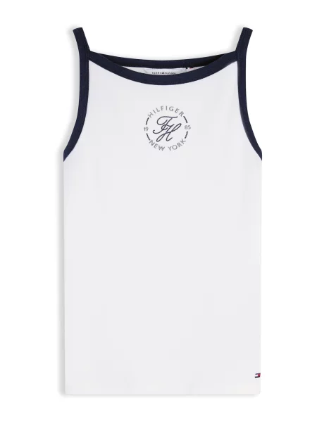 TOMMY HILFIGER Top negru alb