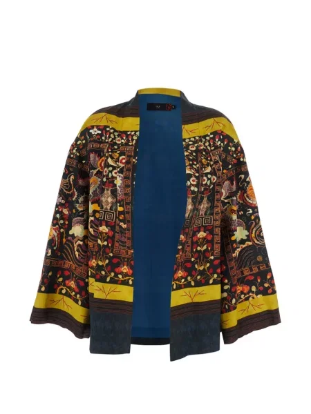 Cardigan O Hui cu model floral cu imagine albastru