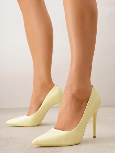 Pantofi stiletto Temilis galbeni