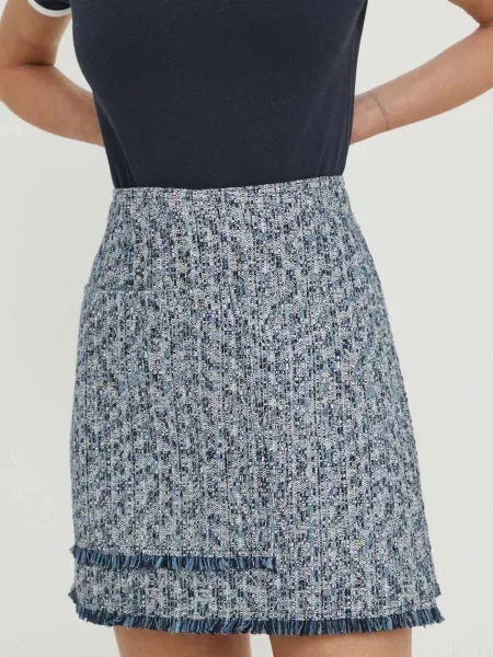 Samsoe Samsoe spódnica SALINEZ mini prosta niebieski