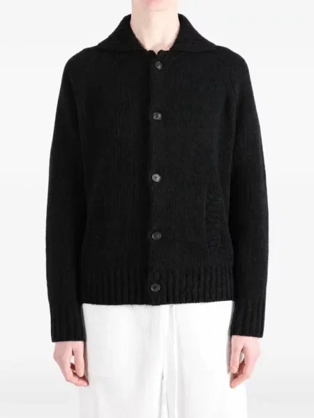 Gulerat cardigan Auralee tricotate negru