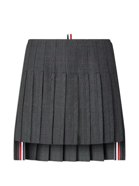 Fusta mini Thom Browne cu talie joasă de lână gri