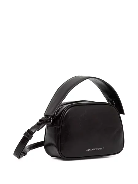 Geantă Armani Exchange cu imagine negru
