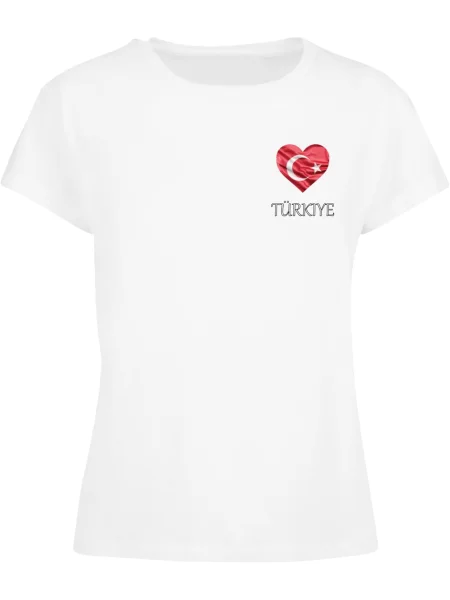 Merchcode Póló Turkey rubinvörös fehér