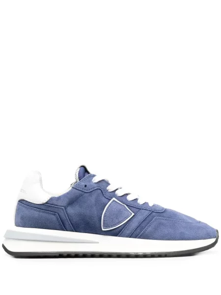Sneakerși Philippe Model Paris din piele de căprioară albastru